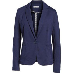 Olivia Moon Blue Ponte Knit Blazer Size Small